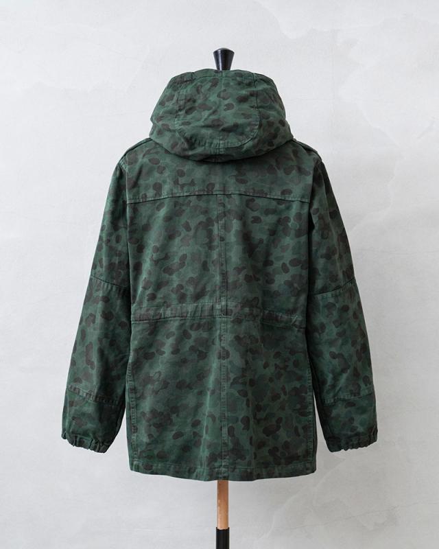 実物 USED オーストリア軍 ピードットカモ スモック パーカー OVER DYED フロントボタン【Cx】【I】_8