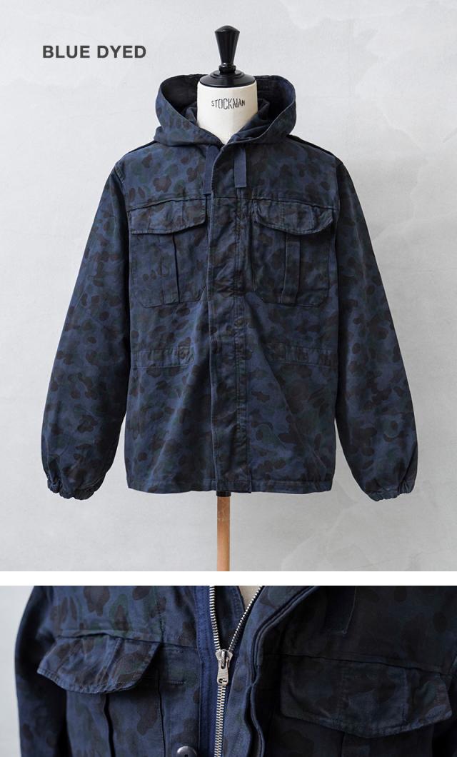 実物 USED オーストリア軍 ピードットカモ スモック パーカー OVER DYED フロントジップ【Cx】【I】_3