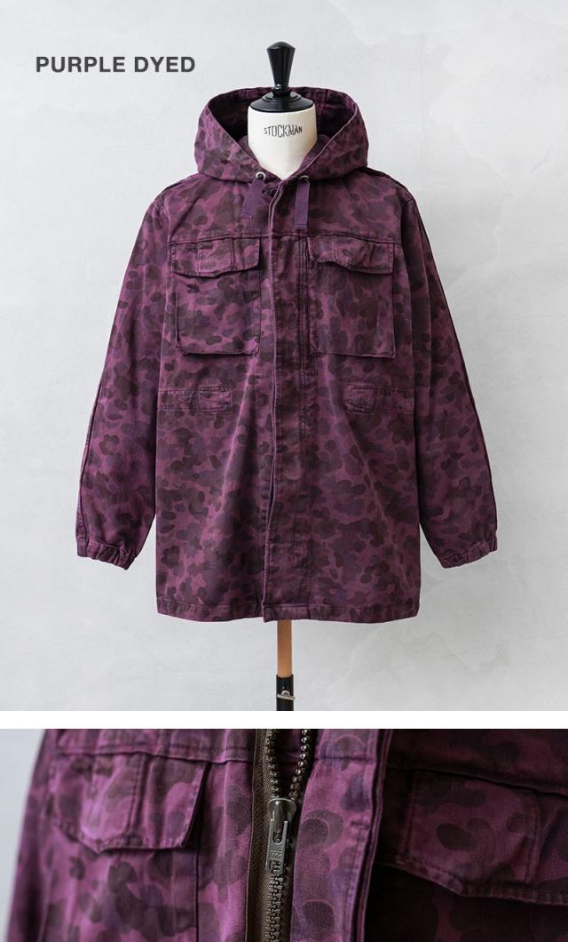 実物 USED オーストリア軍 ピードットカモ スモック パーカー OVER DYED フロントジップ【Cx】【I】_4