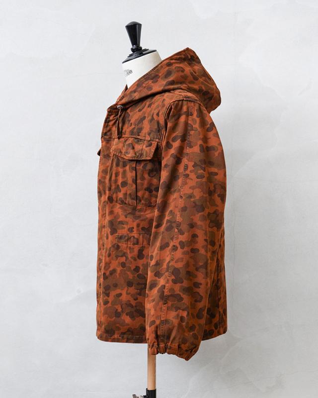 実物 USED オーストリア軍 ピードットカモ スモック パーカー OVER DYED フロントジップ【Cx】【I】_7