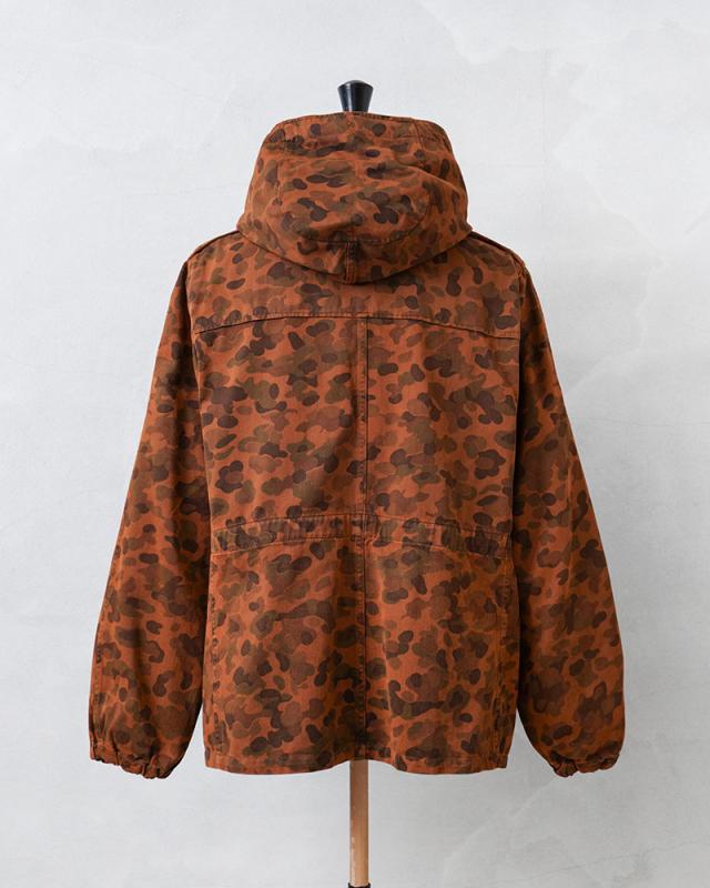 実物 USED オーストリア軍 ピードットカモ スモック パーカー OVER DYED フロントジップ【Cx】【I】_8