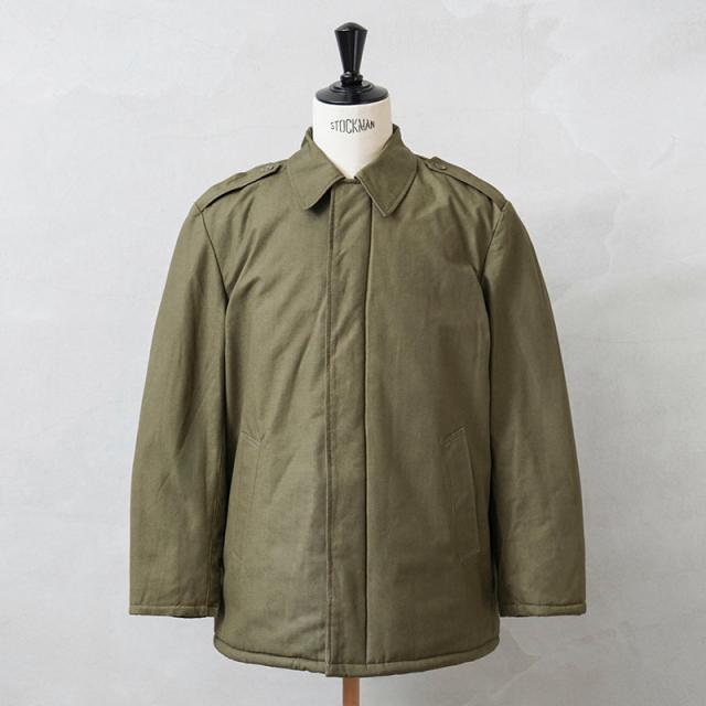 実物 新品 デッドストック ルーマニア軍 キルテッド ライニング フィールド ハーフコート【Cx】【I】｜ミリタリージャケット フィールドコート 中綿 キルティング 防寒 保温 メンズファッション 軍物 古着 ミリタリー アウター オリーブ 軍放出品