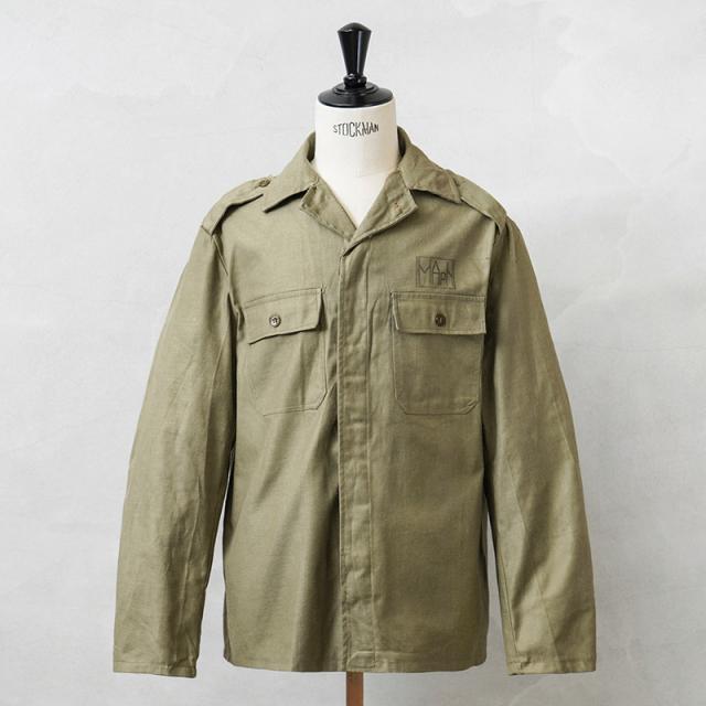 実物 新品 デッドストック ルーマニア軍 ワークシャツ オリーブ【Cx】【I】｜メンズ シャツ ミリタリー ワーク シャツジャケット アウター トップス 軍モノ 軍放出品 おしゃれ 大きいサイズ  カーキ ユーロミリタリーの通販は 5,280円
