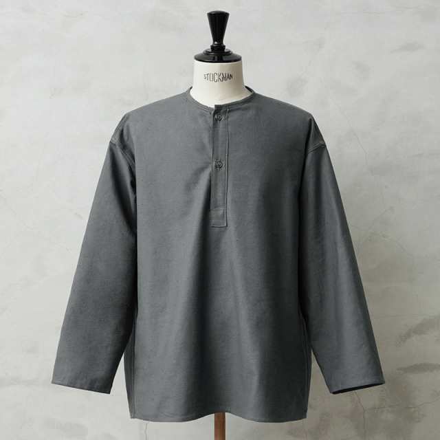 実物 新品 デッドストック ロシア軍 70s ヘンリーネック スリーピングシャツ Olive Gray【Cx】【I】｜パジャマシャツ メンズ レディース