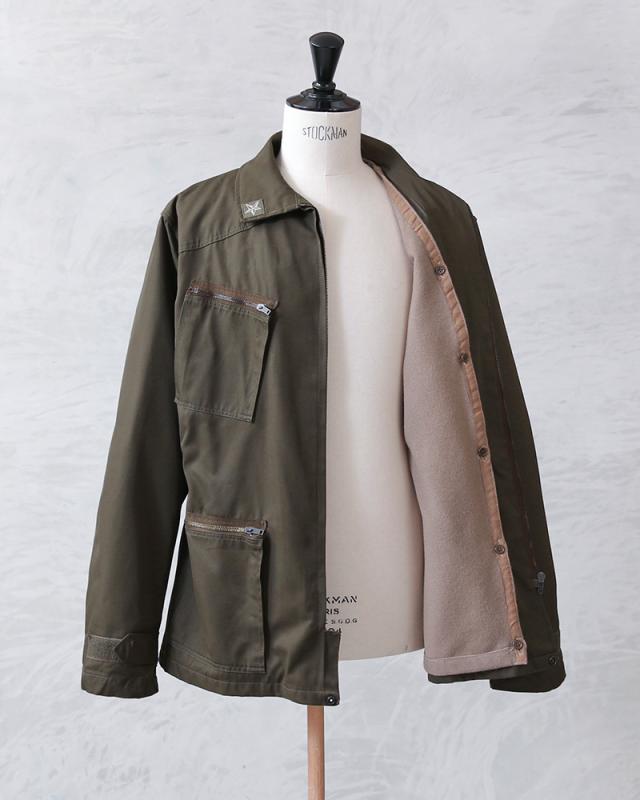 実物 USED イタリア軍 パラトルーパージャケット ライナー付き オリーブ【Cx】【I】｜メンズ アウター ミリタリー 大きいサイズ カジュアル ポケット多い 作業着 カーキ 古着 ファッション おしゃれ_6