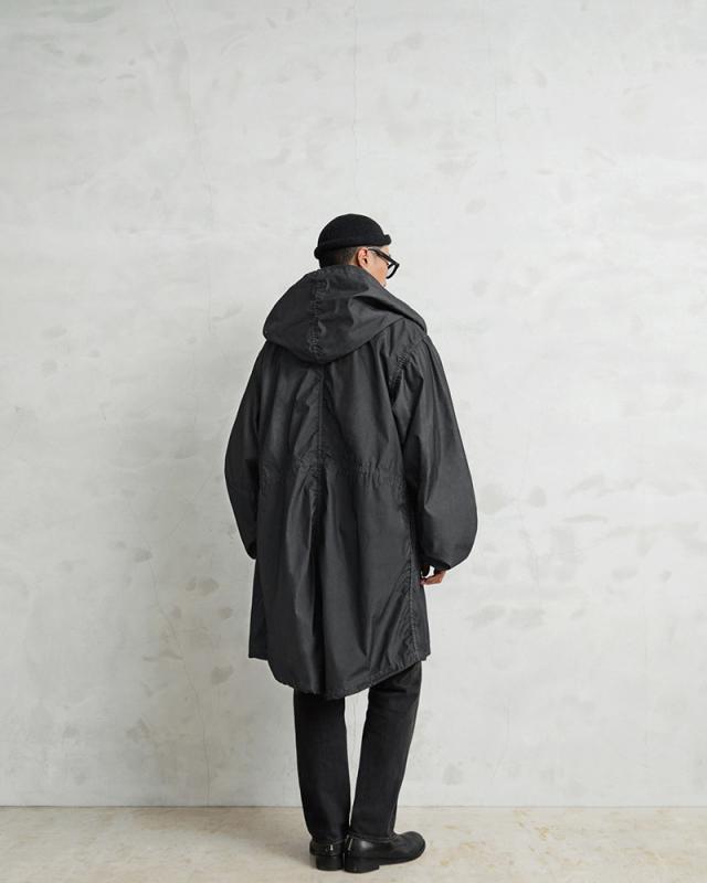 実物 新品 デッドストック 米軍 スノーカモ モッズコート BLACK