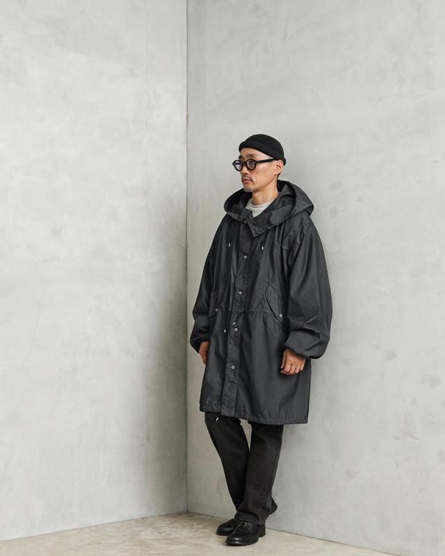 実物 新品 デッドストック 米軍 スノーカモ モッズコート BLACK