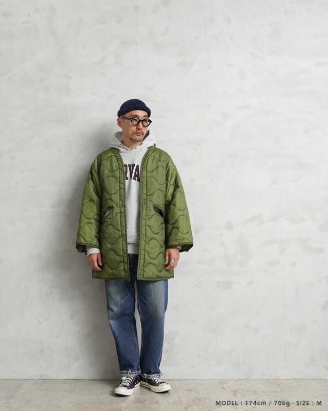 実物 新品 デッドストック 米軍 ナイトデザートカモ パーカー用ライナー【Cx】【I】｜メンズ レディース ミリタリー アウター 大きいサイズ コート ロング丈 中綿 キルティング カーキ 古着 ファッション おしゃれ_2