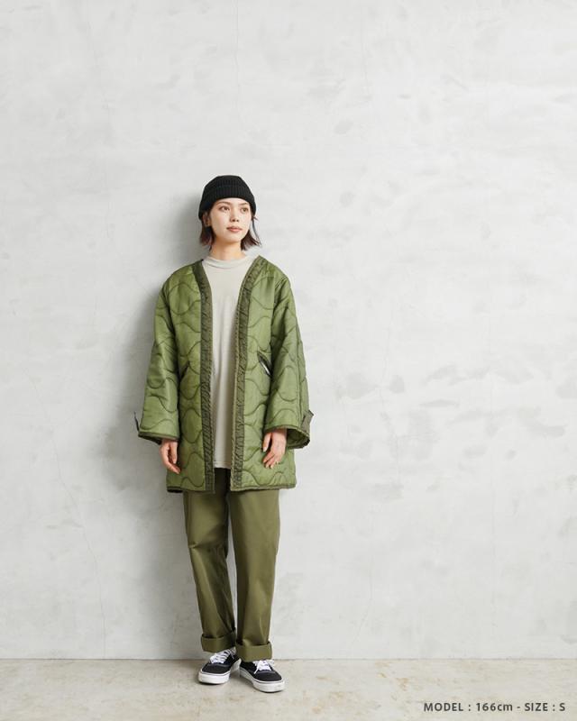 実物 新品 デッドストック 米軍 ナイトデザートカモ パーカー用ライナー【Cx】【I】｜メンズ レディース ミリタリー アウター 大きいサイズ コート ロング丈 中綿 キルティング カーキ 古着 ファッション おしゃれ_3