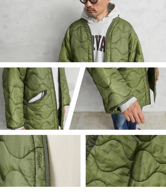 実物 新品 デッドストック 米軍 ナイトデザートカモ パーカー用ライナー【Cx】【I】｜メンズ レディース ミリタリー アウター 大きいサイズ コート ロング丈 中綿 キルティング カーキ 古着 ファッション おしゃれ_8