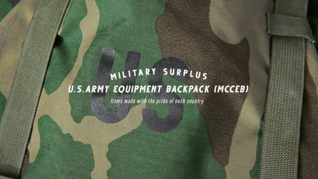 U.S. ARMY 迷彩リュックサック　米軍実物 MILITARY 実物 USED 米軍 MCCEB EQUIPMENT バックパック ウッド