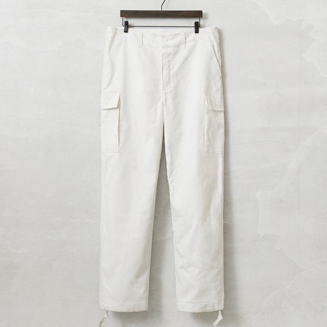 新品 ドイツ軍 COMMERCIAL MODEL モールスキン カーゴパンツ ホワイト【Cx】【I】｜ミリタリー メンズファッション ミリタリーパンツ トラウザー ワークパンツ ヴィンテージ コットン テーパード 丈夫 耐久性 経年変化 サスペンダー