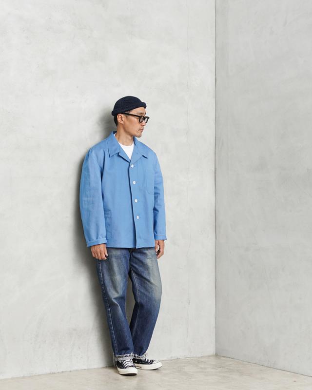 実物 新品 デッドストック ドイツ軍 BW サックスブルー コットン