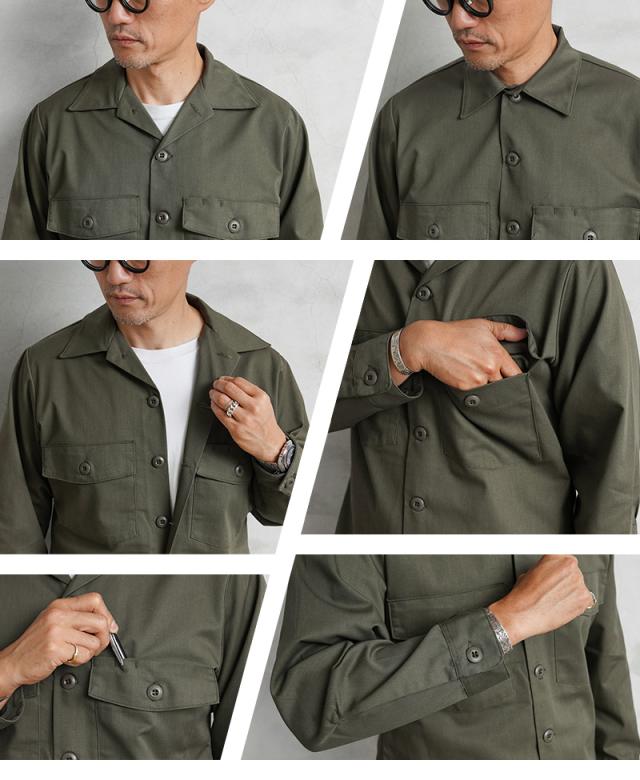 実物 新品 デッドストック 米軍 ユーティリティシャツ OG-507【Cx】【I】の通販は