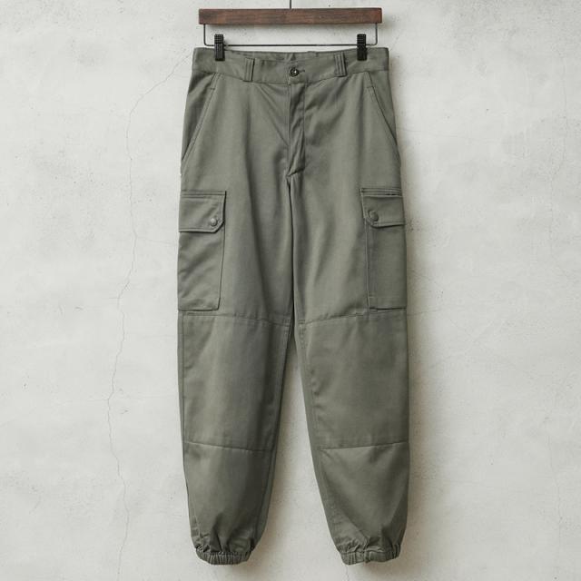 実物 新品 デッドストック フランス軍 F-2 カーゴパンツ OD【Cx】【I】｜メンズ ボトムス ミリタリー 軍パン 大きいサイズ ポケット多い 作業着 古着 ファッション おしゃれ