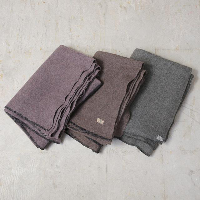 実物 USED カナダ軍 1950’s CANADIAN CIVIL DEFENSE ウール ブランケット SOLID【Cx】【I】