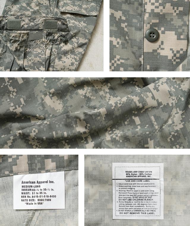 実物 新品 デッドストック 米軍 ACU コンバット カーゴパンツ UCP【Cx】【I】｜メンズ ボトムス ミリタリー 大きいサイズ 軍パン 迷彩 カモ柄 総柄 ポケット多い 作業着 古着 ファッション おしゃれ_9