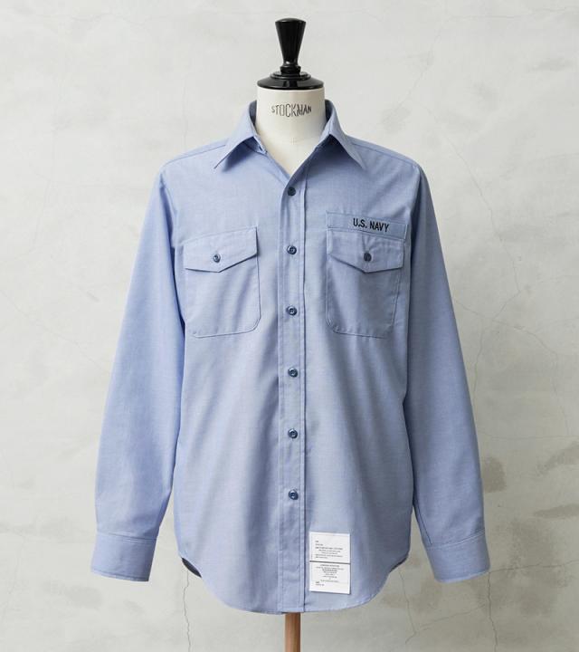 実物 新品 デッドストック 米軍 U.S.NAVY シャンブレーシャツ