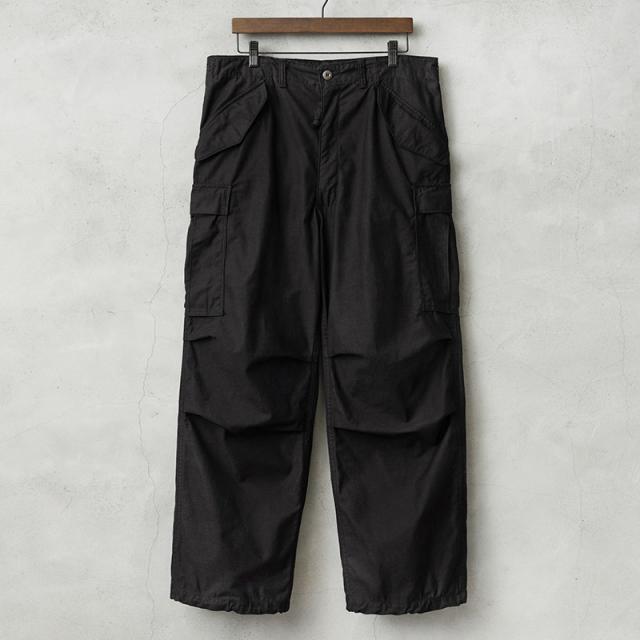 実物 新品 デッドストック 米軍 M-65フィールドカーゴパンツ ウッドランド迷彩 DEEP BLACK染め【Cx】【I】｜メンズ ミリタリー 軍パン ズボン 大きいサイズ ゆったり ワイド 作業着 古着 リメイク おしゃれ