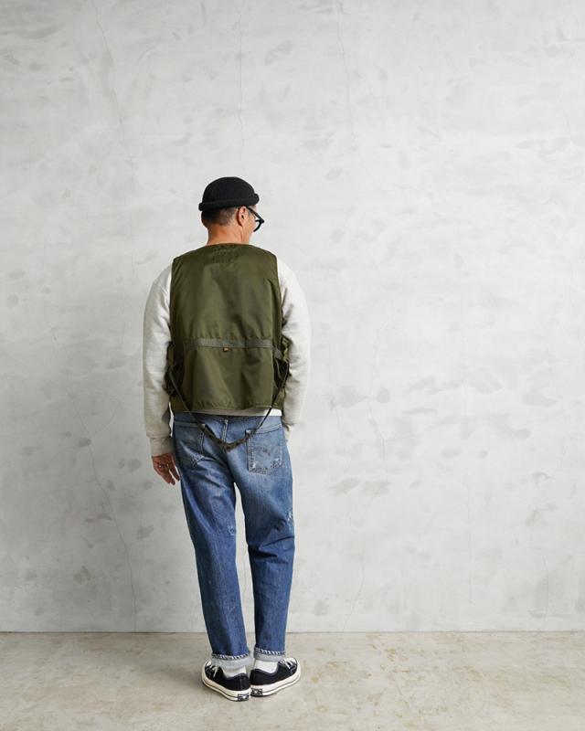 ALPHA アルファ デッドストック MADE IN USA E-1 ラジオベスト OD【Cx】【I】｜米軍 フライトベスト ミリタリー アメカジ メンズファッション ナイロン U.S.AIR FORCE サバイバルベスト