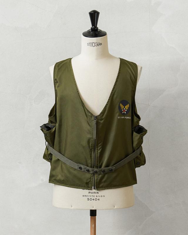 ALPHA アルファ デッドストック MADE IN USA E-1 ラジオベスト OD【Cx】【I】｜米軍 フライトベスト ミリタリー アメカジ メンズファッション ナイロン U.S.AIR FORCE サバイバルベスト