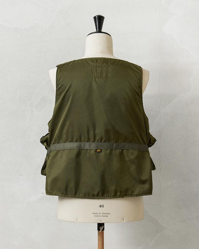 ALPHA アルファ デッドストック MADE IN USA E-1 ラジオベスト OD【Cx】【I】｜米軍 フライトベスト ミリタリー アメカジ メンズファッション ナイロン U.S.AIR FORCE サバイバルベスト