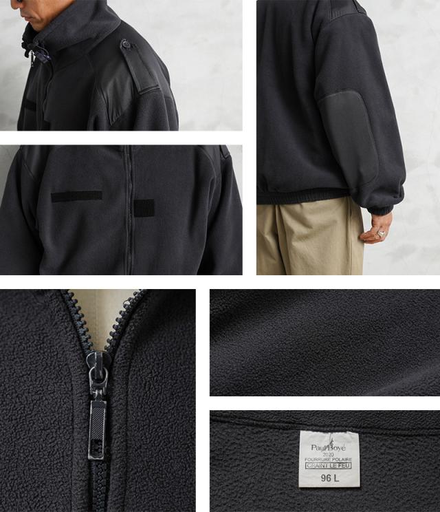 実物 USED フランス軍 コールドウェザー フリースジャケット DARK NAVY【Cx】【I】｜ミリタリージャケット メンズ ミリタリーファッション 古着 防寒着 厚手 アウター 秋冬 キャンプ アウトドア 軍モノ ネイビー タウンユース_9