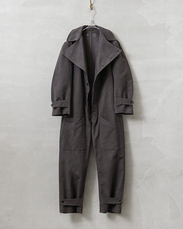 実物 新品 デッドストック イタリア軍 モールスキン カバーオール GRAY