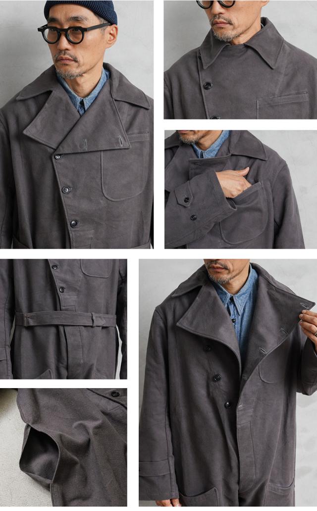 実物 新品 デッドストック イタリア軍 モールスキン カバーオール GRAY