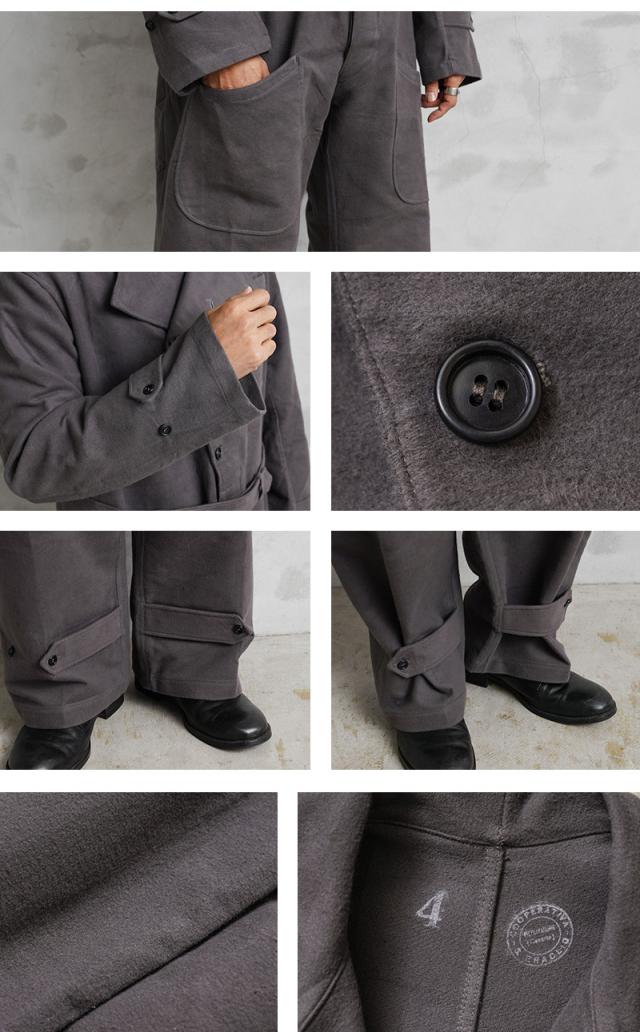 実物 新品 デッドストック イタリア軍 モールスキン カバーオール GRAY