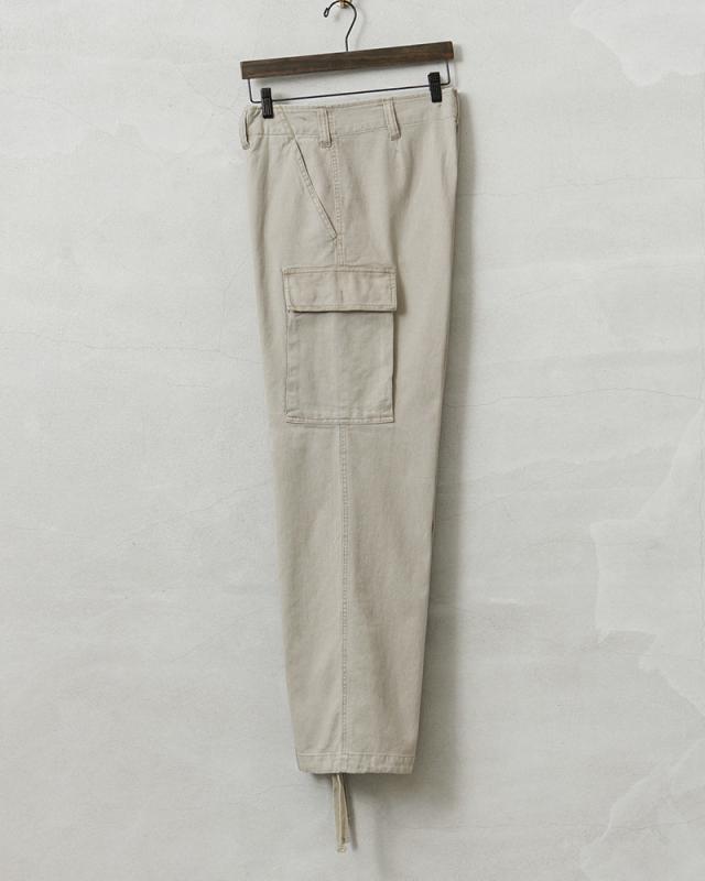 実物 USED ドイツ軍 モールスキン カーゴパンツ オフホワイト【Cx】【I】 秋 冬｜メンズ ミリタリー アメカジ ワークパンツ 作業着 古着 軍パン ボトムス ミリタリーファッション トラウザーズ_4