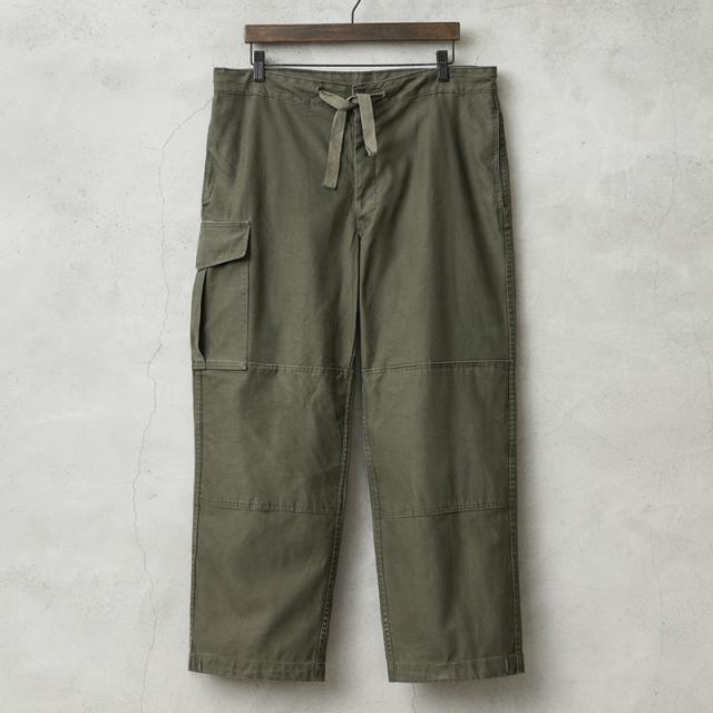 実物 USED ベルギー軍 M-88 フィールド オーバーパンツ OD 裾ドローコード無し【Cx】【I】｜ミリタリー 軍パン メンズ アメカジ ワークパンツ コットンバックサテン ビンテージ 古着 放出品 カーゴパンツ ボタンフライ 作業着