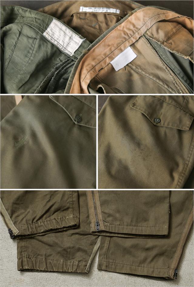 実物 USED イタリア軍 コンバットパンツ【Cx】【I】｜ミリタリー パンツ メンズ カーゴパンツ 軍パン カーキ 大きいサイズ ワイドパンツ 裾リブ ゆったり 古着 おしゃれ_9