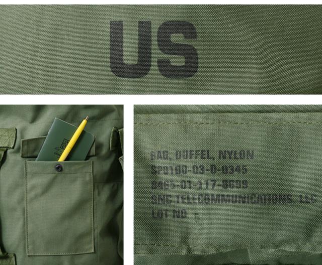 実物 USED 米軍 ダブルストラップ コーデュラナイロン ダッフル