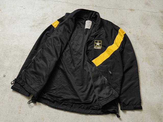 実物 USED 米軍 U.S.ARMY BLACK APFU トレーニングジャケット WOMEN’S【Cx】【I】｜レディース メンズ アウター ウィンドブレーカー ナイロン 小さいサイズ ミリタリー ストリート 古着 おしゃれ