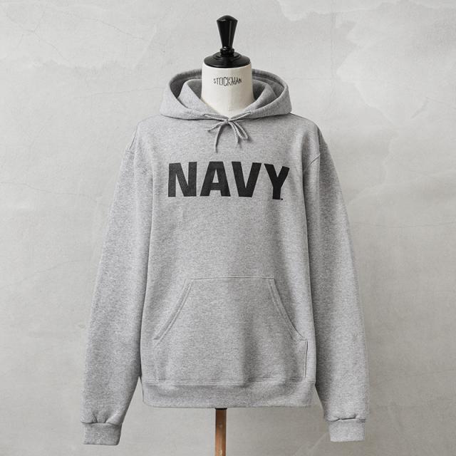 新品 米軍 U.S.NAVY オフィシャルライセンス トレーニング プルオーバー フーディ スウェット GRAY【Cx】【I】｜メンズ トップス パーカー ミリタリー 大きいサイズ グレー ネイビー ブランド おしゃれ