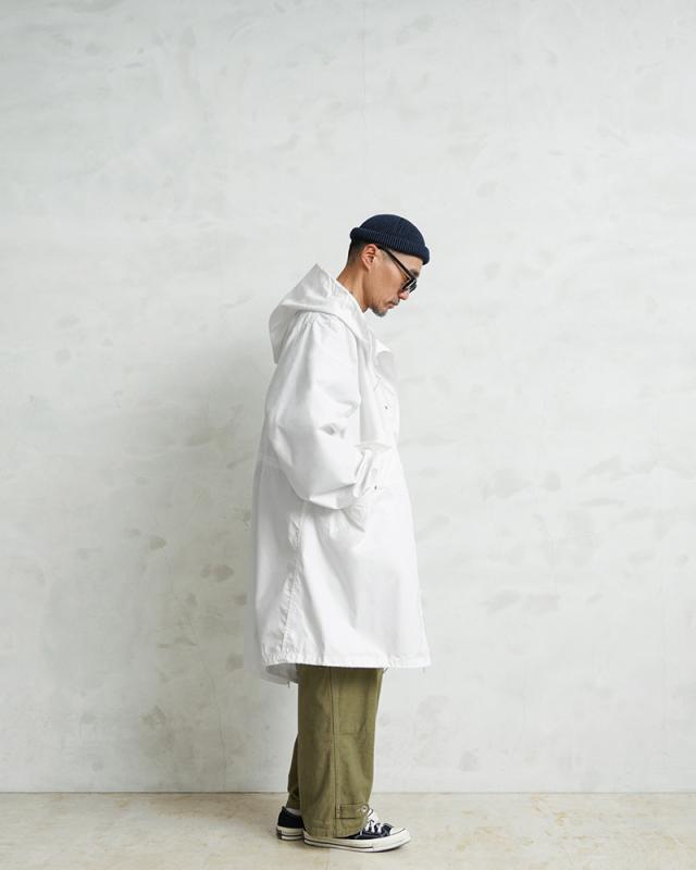 WAIPER.inc 実物 新品 デッドストック 米軍 リメイク スノーカモ モッズコート コットン／ナイロン ポケット付き WHITE【I】【Cx】｜ミリタリー アウター メンズ 大きいサイズ 白 ホワイト カジュアル  アメリカ軍 古着 ファッション おしゃれ_2