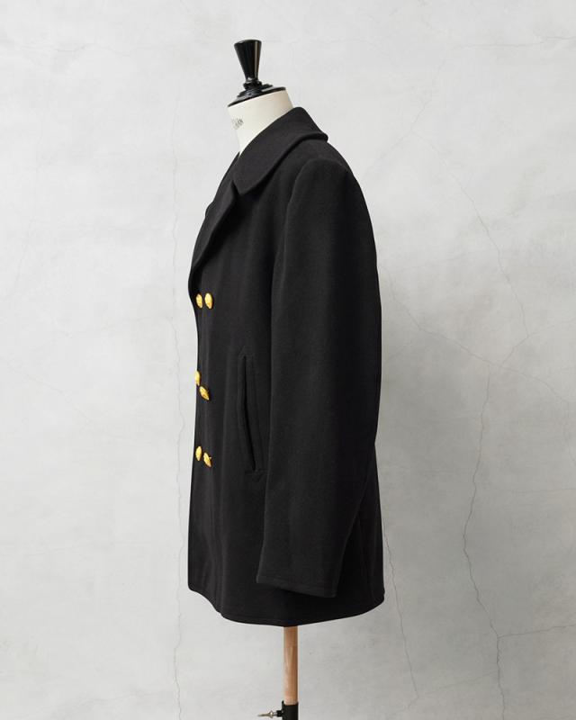実物 USED 米軍 U.S.NAVY KERSEY（カージー）ウール ピーコート ゴールドボタン DARK NAVY / Pコート PEA COAT【Cx】【I】｜メンズ アウター ミリタリー メルトン ジャケット ダブル 前立て ビジネス カジュアル 古着 おしゃれ