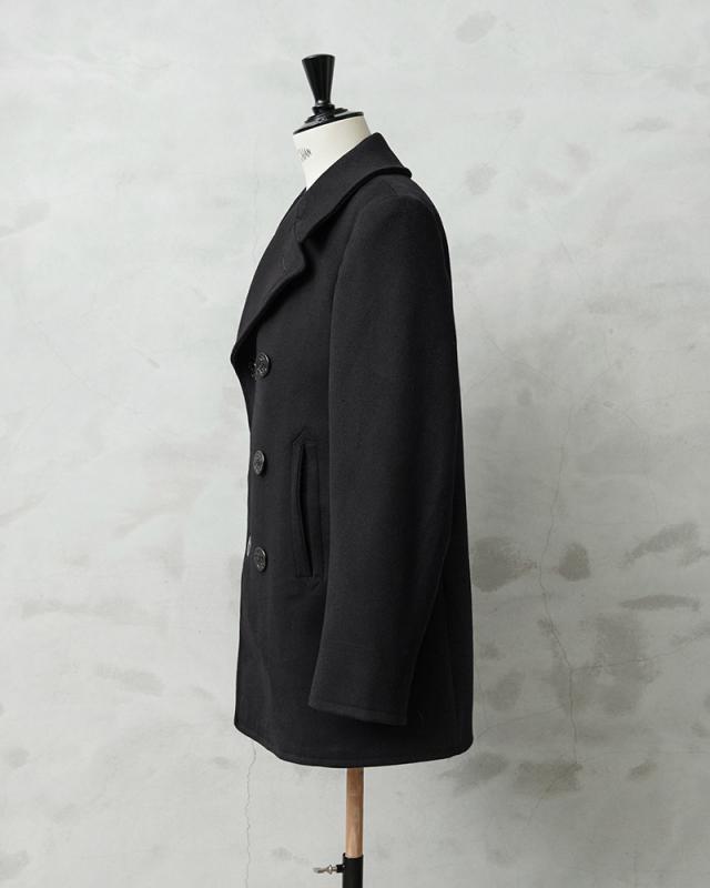 実物 USED 米軍 U.S.NAVY 40〜50’s「NAVAL CLOTHING 」KERSEY（カージー）ウール ピーコート DARK NAVY / Pコート PEA COAT【Cx】【I】｜メンズ アウター ミリタリー メルトン ジャケット ダブル 前立て カジュアル 古着 おしゃれ