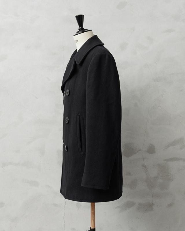 実物 USED 米軍 U.S.NAVY 50〜60’s KERSEY（カージー）ウール ピーコート DARK NAVY / Pコート PEA COAT【Cx】【I】｜メンズ アウター ミリタリー メルトン ジャケット ダブル 前立て ビジネス カジュアル 古着 おしゃれ