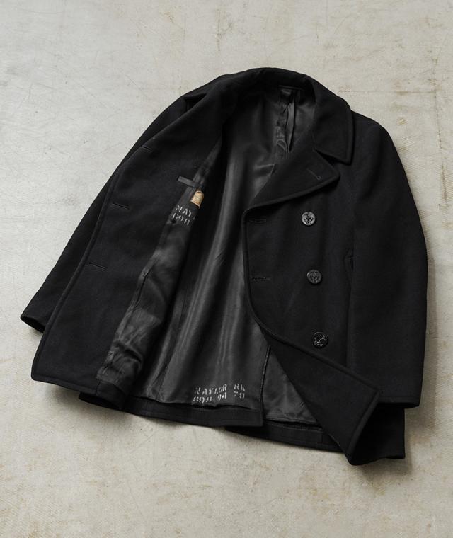 実物 USED 米軍 U.S.NAVY 50〜60’s KERSEY（カージー）ウール ピーコート DARK NAVY / Pコート PEA COAT【Cx】【I】｜メンズ アウター ミリタリー メルトン ジャケット ダブル 前立て ビジネス カジュアル 古着 おしゃれ