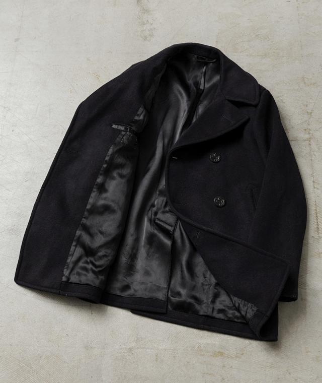 実物 USED 米軍 U.S.NAVY 70’s MELTON（メルトン）ウール ピーコート DARK NAVY / Pコート PEA COAT【Cx】【I】｜メンズ アウター ミリタリー メルトン ジャケット ダブル 前立て ビジネス カジュアル 古着 おしゃれ