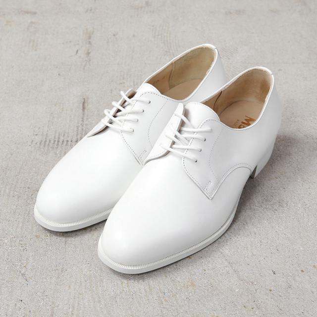 実物 新品 デッドストック フランス軍 MARBOT社製 レザー オフィサーシューズ WHITE【Cx】【I】｜革靴 メンズ レザーシューズ プレーントゥ ミリタリー カジュアル シンプル ホワイト 古着 おしゃれ