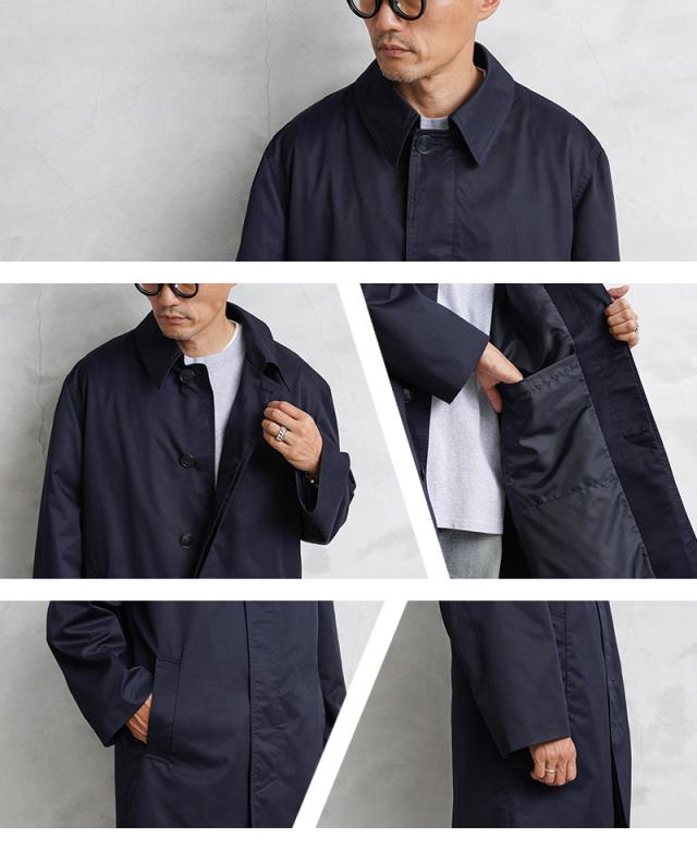 WAIPER.inc 実物 新品 デッドストック フランス軍 リメイク ステンカラーコート NAVY【I】【Cx】｜メンズ アウター レインコート 大きいサイズ ネイビー シンプル フレンチ ミリタリー 古着 ファッション ブランド おしゃれ_11