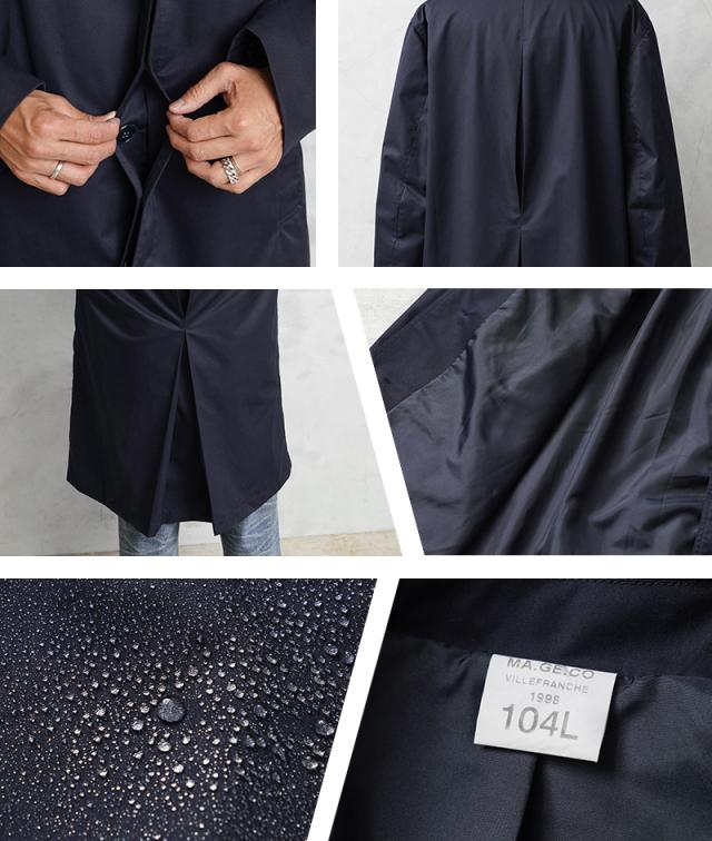 WAIPER.inc 実物 新品 デッドストック フランス軍 リメイク ステンカラーコート NAVY【I】【Cx】｜メンズ アウター レインコート 大きいサイズ ネイビー シンプル フレンチ ミリタリー 古着 ファッション ブランド おしゃれ_12