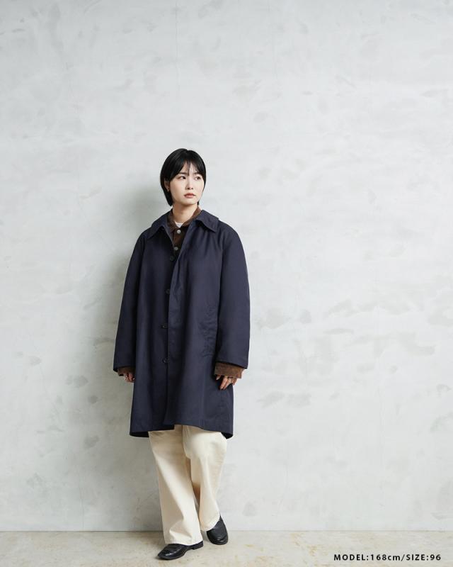 WAIPER.inc 実物 新品 デッドストック フランス軍 リメイク ステンカラーコート NAVY【I】【Cx】｜メンズ アウター レインコート 大きいサイズ ネイビー シンプル フレンチ ミリタリー 古着 ファッション ブランド おしゃれ_3