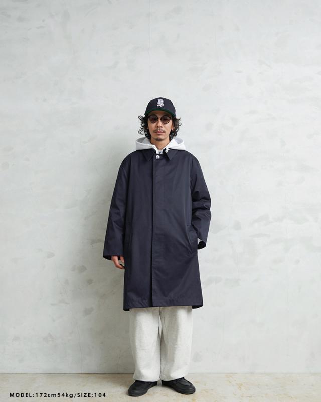 WAIPER.inc 実物 新品 デッドストック フランス軍 リメイク ステンカラーコート NAVY【I】【Cx】｜メンズ アウター レインコート 大きいサイズ ネイビー シンプル フレンチ ミリタリー 古着 ファッション ブランド おしゃれ_5