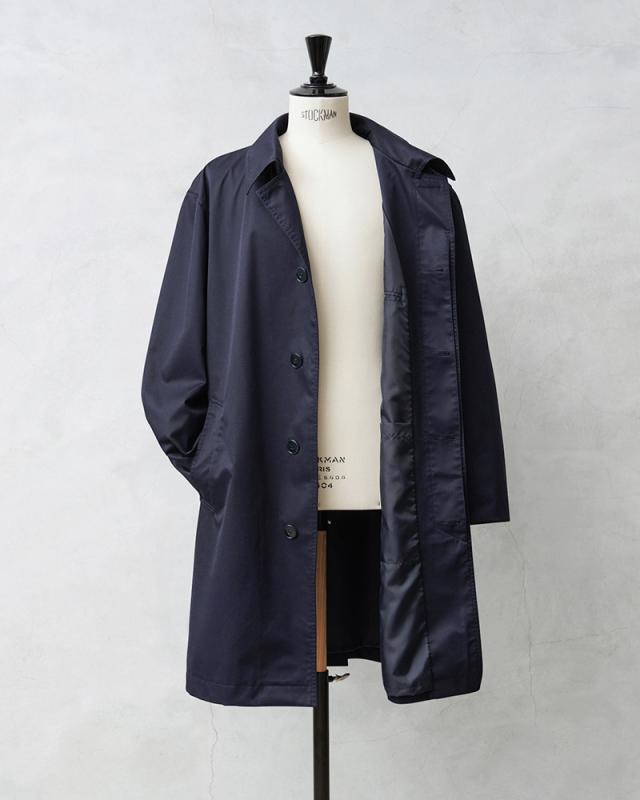 WAIPER.inc 実物 新品 デッドストック フランス軍 リメイク ステンカラーコート NAVY【I】【Cx】｜メンズ アウター レインコート 大きいサイズ ネイビー シンプル フレンチ ミリタリー 古着 ファッション ブランド おしゃれ_10