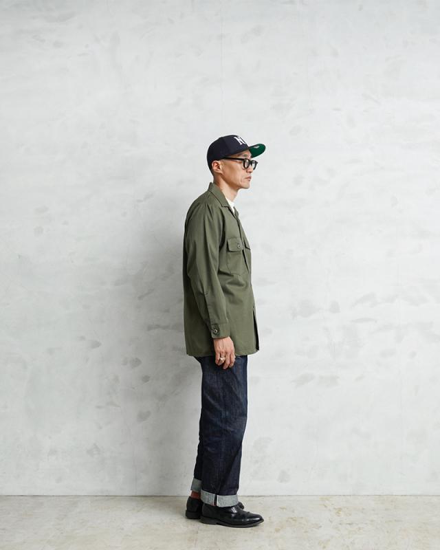 希少サイズ 実物 新品 デッドストック 米軍 ユーティリティシャツ OG-507【Cx】【I】｜ミリタリーシャツ ファティーグシャツ OG507 メンズ アメカジ ヴィンテージ 大きいサイズ 軍物 コットンポリ オープンカラーシャツジャケット_2