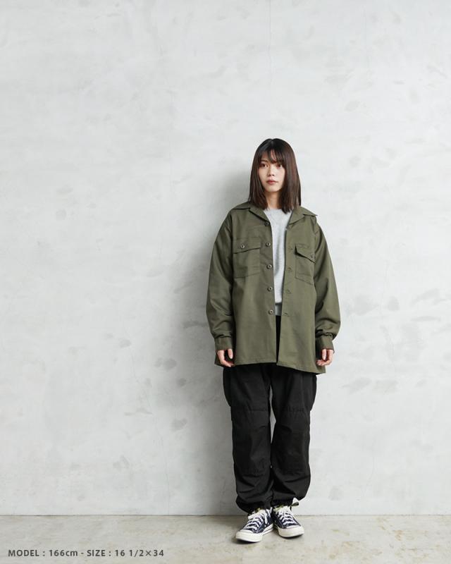 希少サイズ 実物 新品 デッドストック 米軍 ユーティリティシャツ OG-507【Cx】【I】｜ミリタリーシャツ ファティーグシャツ OG507 メンズ アメカジ ヴィンテージ 大きいサイズ 軍物 コットンポリ オープンカラーシャツジャケット_4